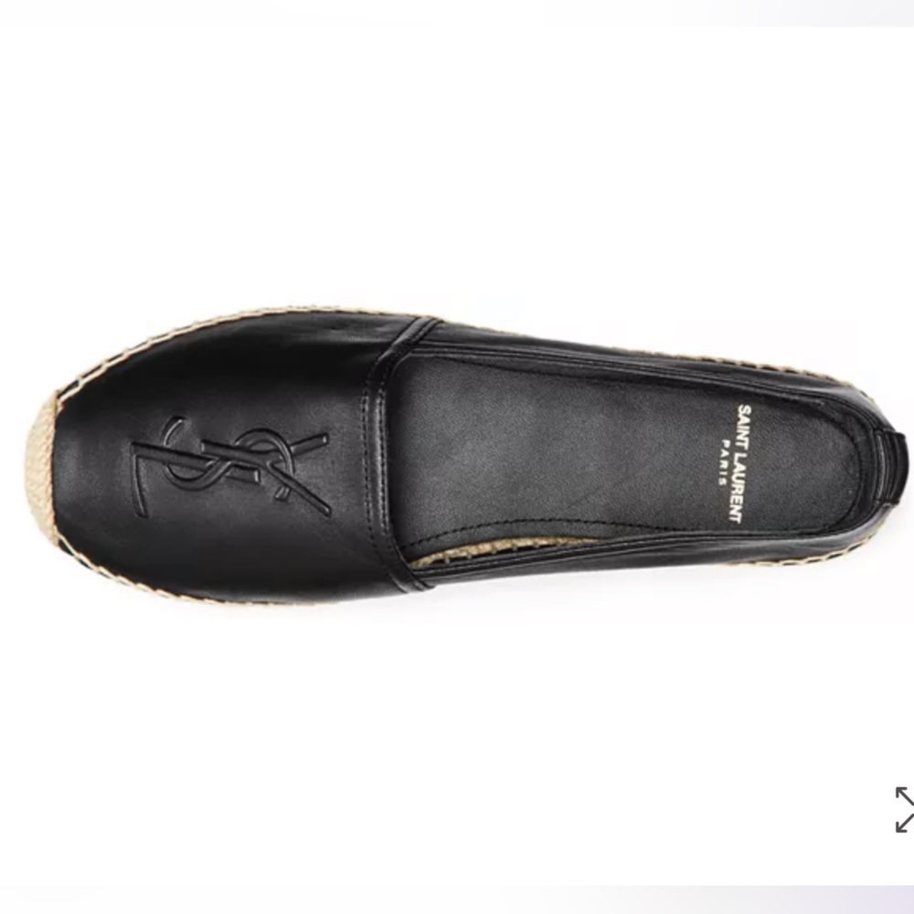 YSL Black leather espadrilles